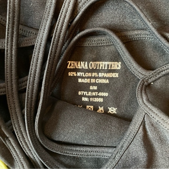 Bundle Of Strappy Tank Tops Small Black Brown Green NWT - Picture 4 of 5